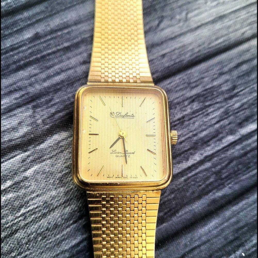 Vintage Retro Lucien Piccard‎ Dufonte Men's Watch New Battery